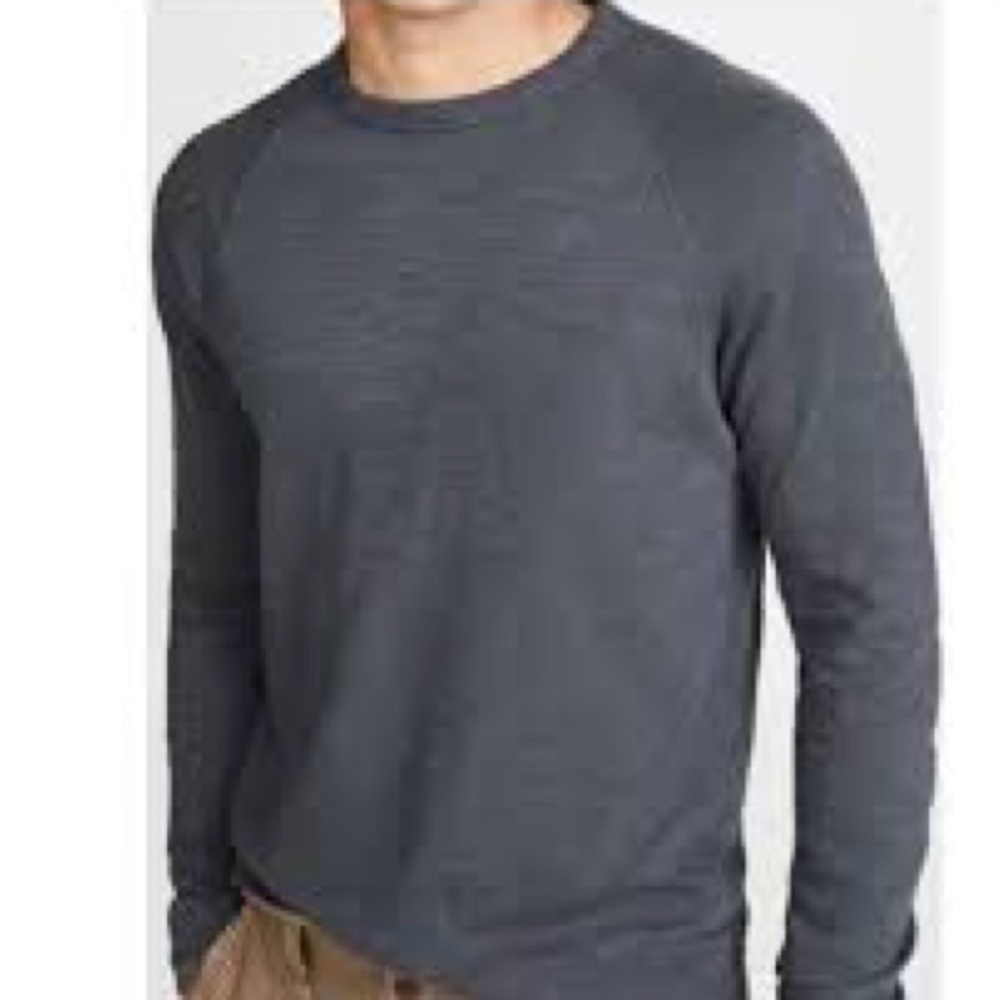 Faherty Men’s Sunwashed Crewneck‎ M Grey